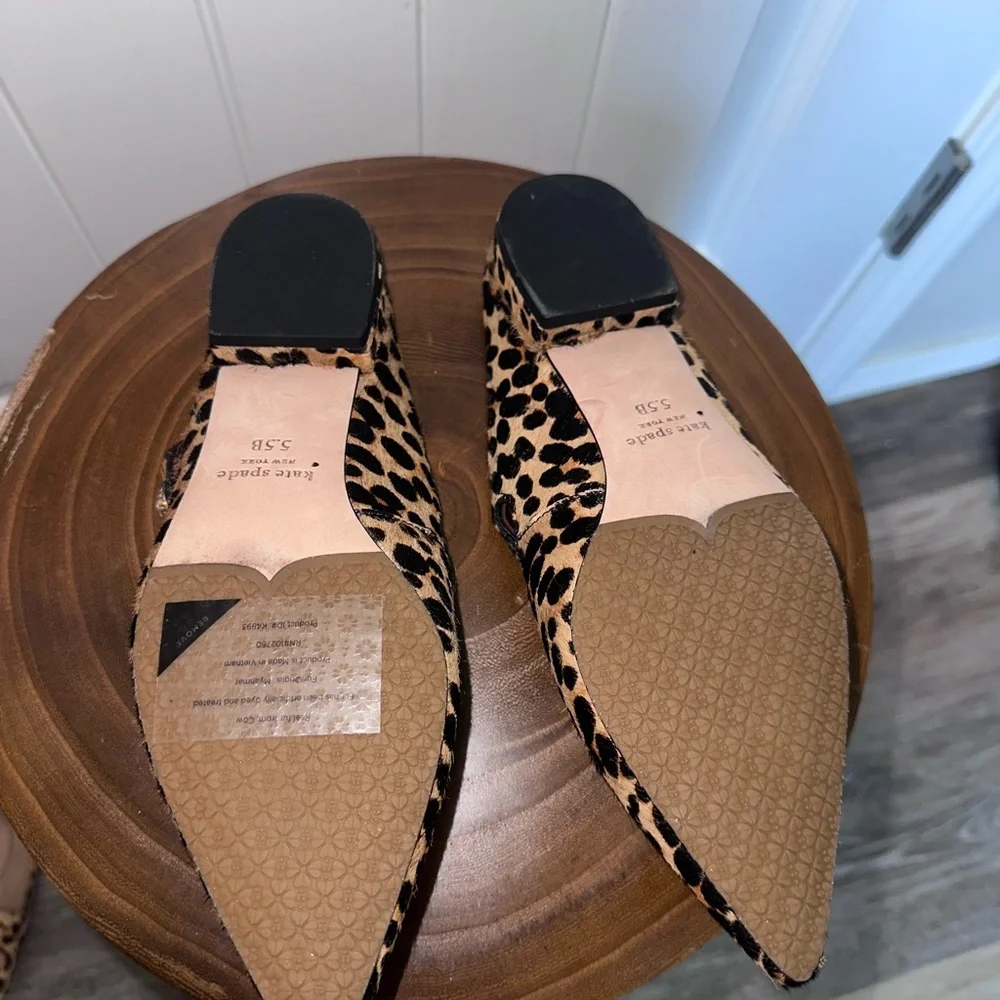 Kate Spade Meg Calf Hair Leopard Print Flats - Picture 5 of 9